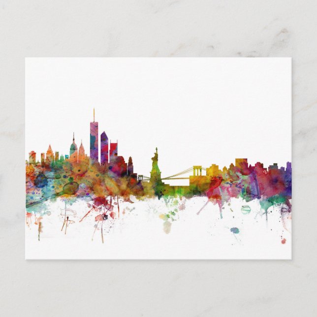 New York Skyline Postcard (Front)