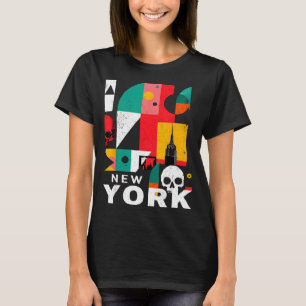 New York Skyline Punk Grunge Vintage Retro T-Shirt