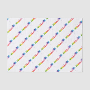 New York skyline Rainbow NYC Watercolor Colourful  Tissue Paper