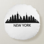 New York Skyline Round Pillow<br><div class="desc">New York Skyline</div>