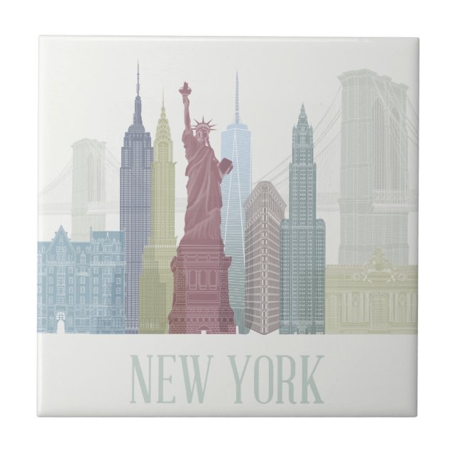 New York Skyline Tile (Front)
