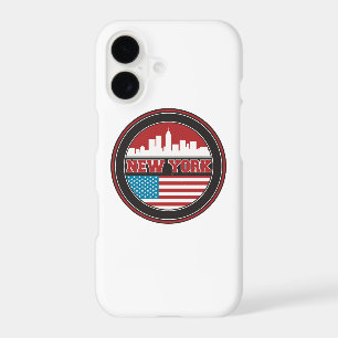 New York Skyline United States Flag