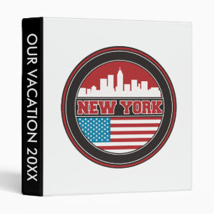 New York Skyline United States Flag Binder