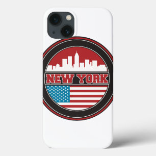 New York Skyline United States Flag iPhone 13 Case