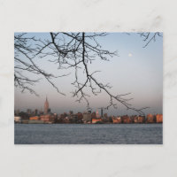 New York Skyline with Moon