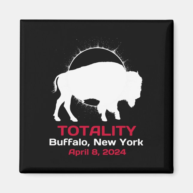 New York Solar Eclipse Totality April 8 2024  Magnet (Front)