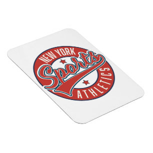 new york sports athletic logo magnet