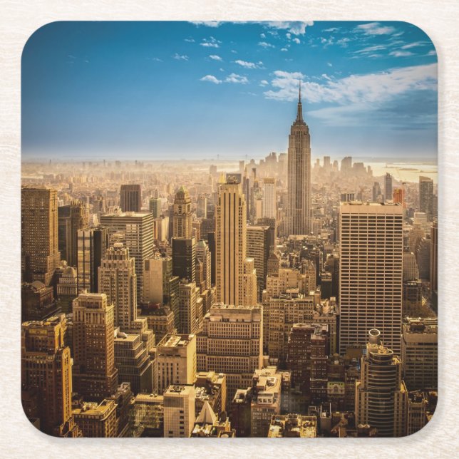 New York Square Paper Coaster (Front)