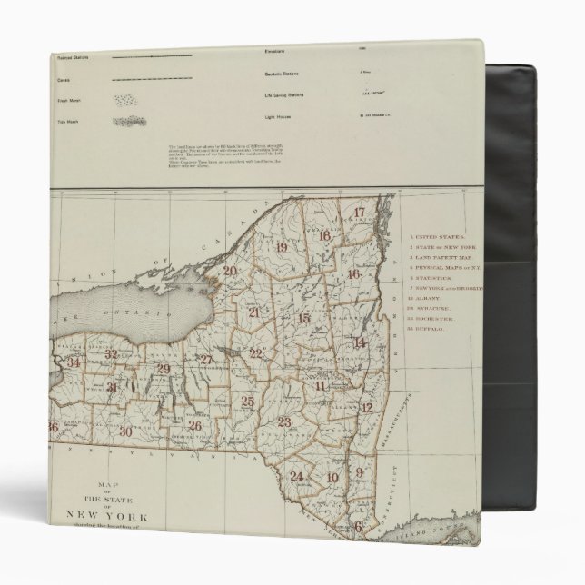 New York state atlas Binder (Front/Inside)