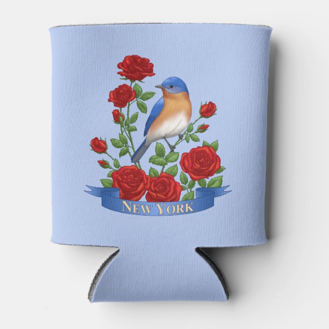 New York State Bird and Flower Can Cooler (Front)