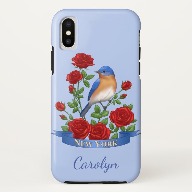 New York State Bird and Flower Case-Mate iPhone Case (Back)
