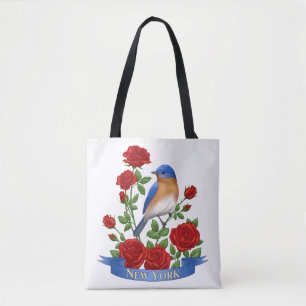 New York State Bird and Flower Tote Bag
