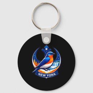 New york state bird resistance bluebird ny resist keychain