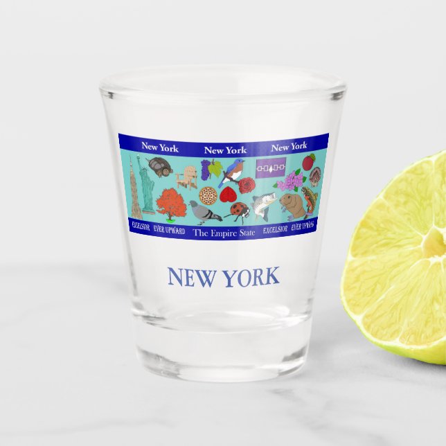 New York State Commemorative Shot Glass (Front)