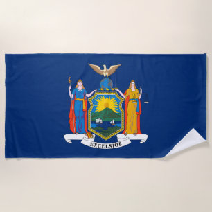 New York State Flag Beach Towel