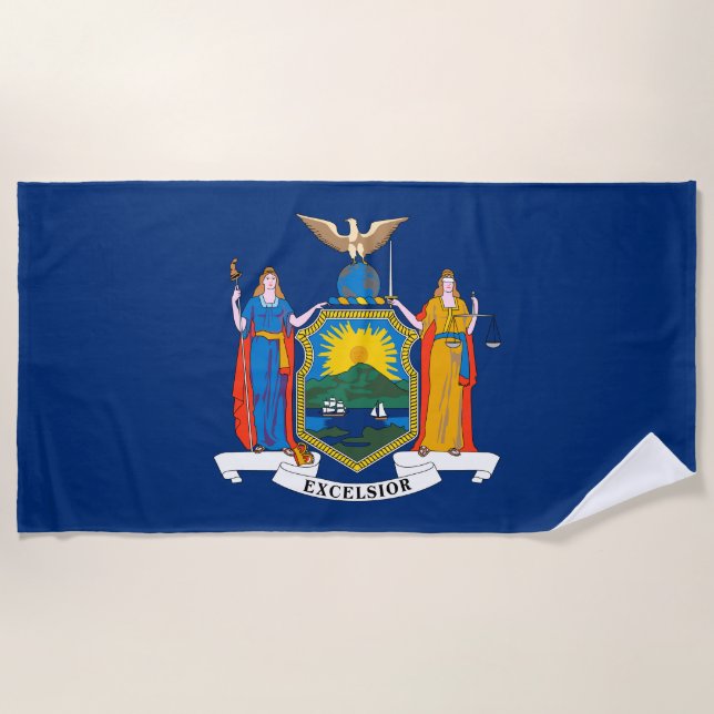 New York State Flag Beach Towel (Front)