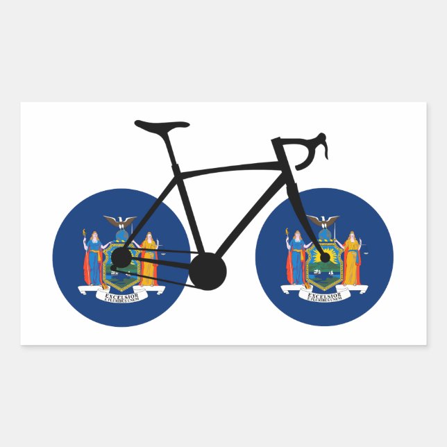 New York State Flag Cycling Sticker (Front)