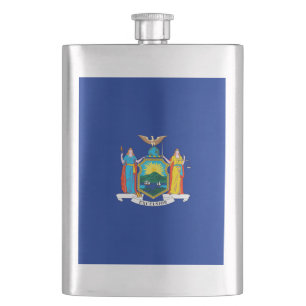 New York State Flag Design Hip Flask