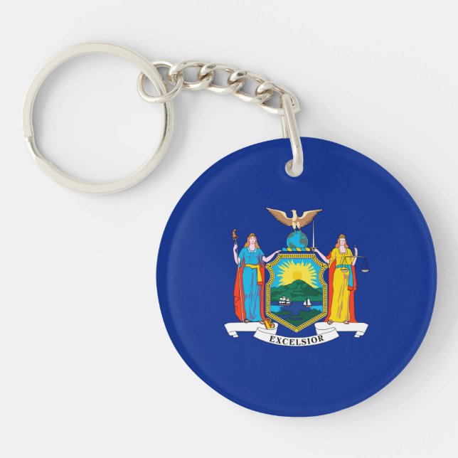 New York State Flag Design Keychain (Front)
