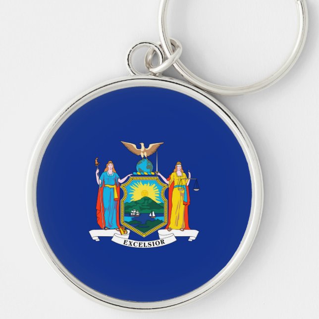 New York State Flag Design Keychain (Front)