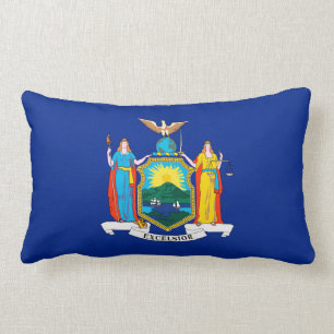 New York State Flag Design Lumbar Pillow