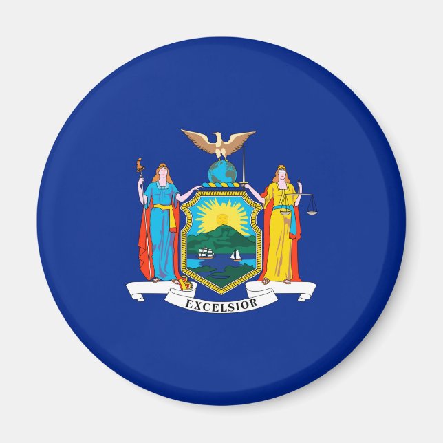New York State Flag Design Magnet (Front)