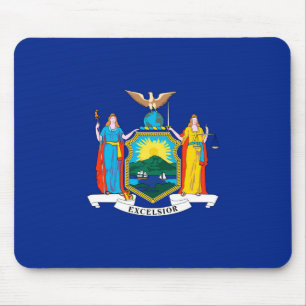 New York State Flag Design Mouse Pad
