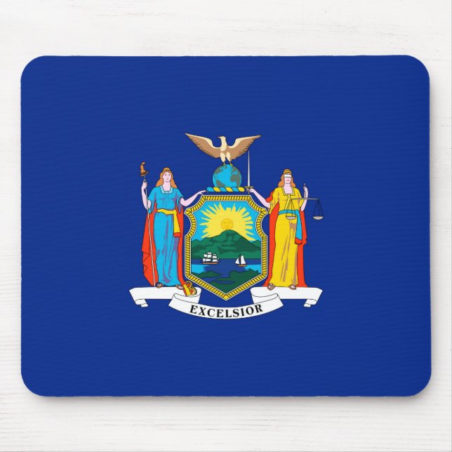 New York State Flag Design Mouse Pad (Front)