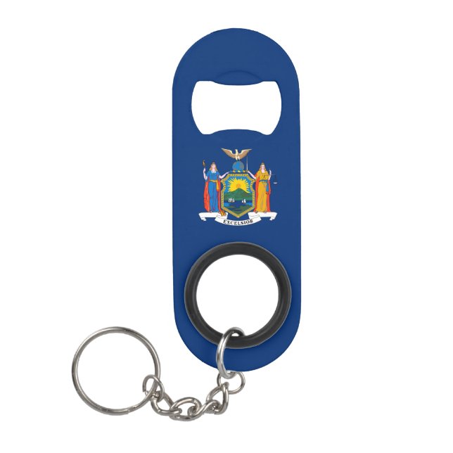 New York State Flag Keychain Bottle Opener (Front)