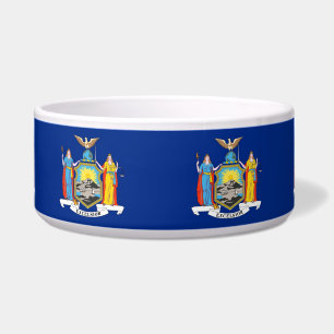 New York State Flag Pet Bowl