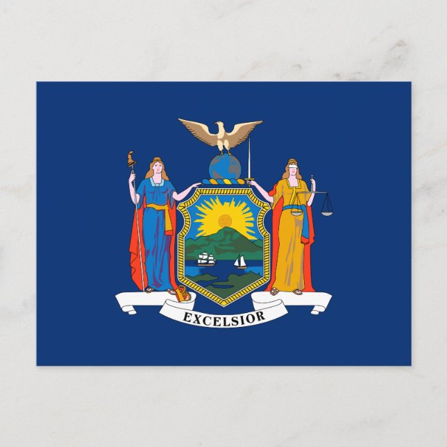 New York State Flag Postcard (Front)