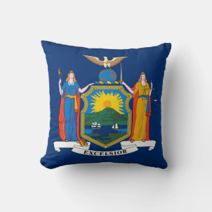 New York State Flag Throw Pillow