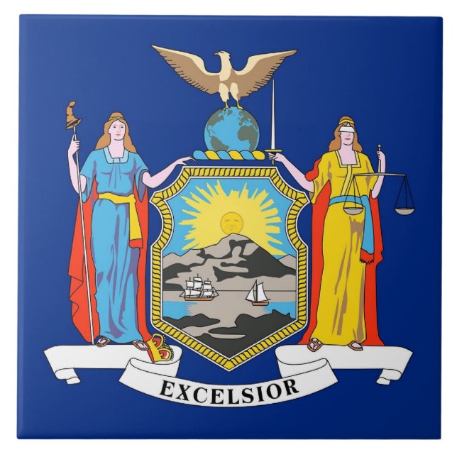 New York State Flag Tile (Front)