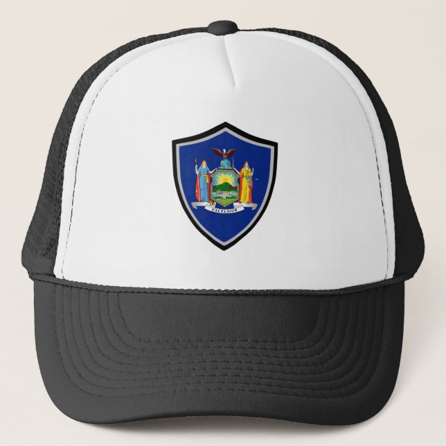 New York State flag trucker hat (Front)