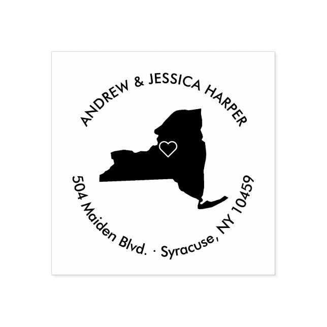 New York State Moving Announcement Address Stamp (Imprint)