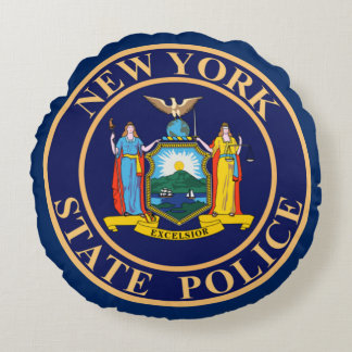 New York State Police Round Pillow