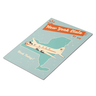 New York State retro poster. Notepad