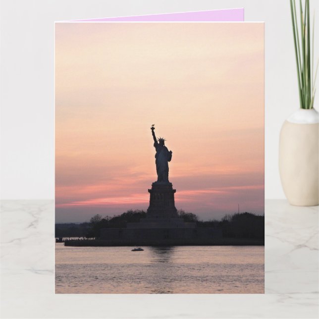 NEW YORK STATUE LIBERTY BIRTHDAY BIG GREETING CARD (Front)