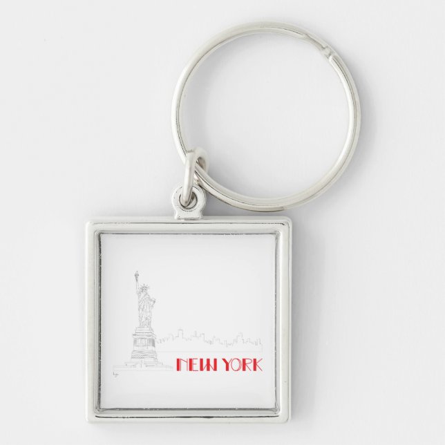 New-York, Statue-of-Liberty Cool Keychain (Front)