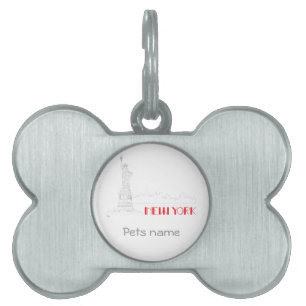 New-York, Statue-of-Liberty Cool Pet Name Tag