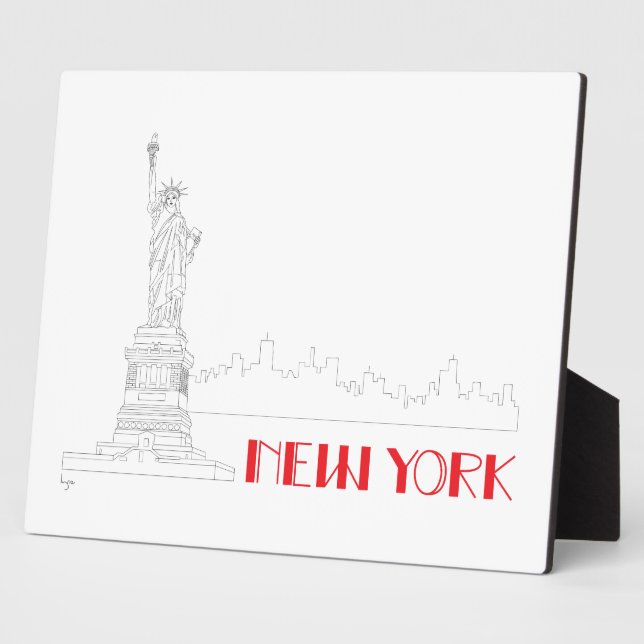 New-York, Statue-of-Liberty Cool Plaque (Side)