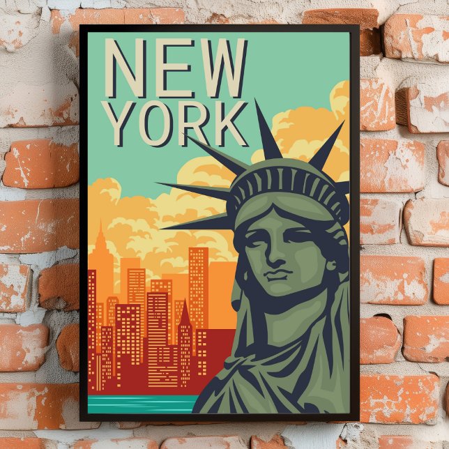 NEW YORK Statue of Liberty Retro Poster (Creator Uploaded)