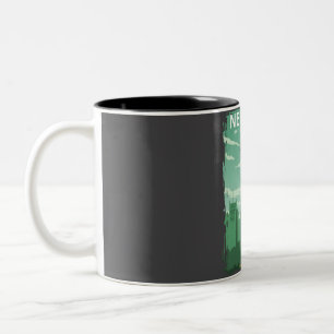 New York Statue of Liberty travel poster  Two-Tone Coffee Mug