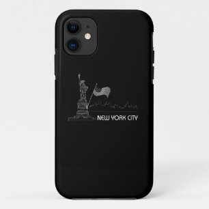 New York - Statue of Liberty USA Flag iPhone 11 Case