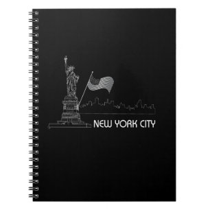 New York - Statue of Liberty USA Flag Notebook
