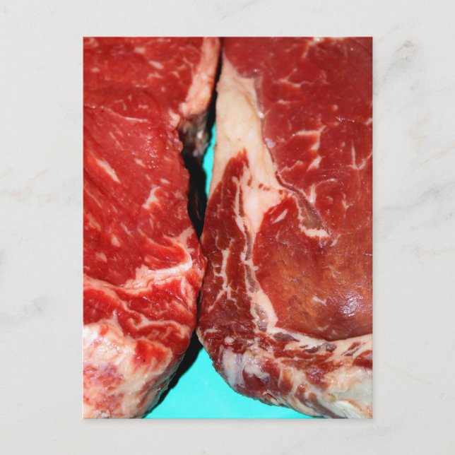 New York Steak Raw Postcard (Front)