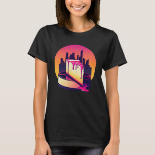 New York Style Cheesecake Synthwave 80s Retrowave  T-Shirt