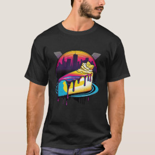 New York Style Cheesecake Synthwave 80s Retrowave  T-Shirt