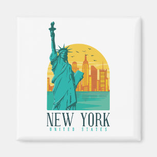New York Stylish Skyline Magnet