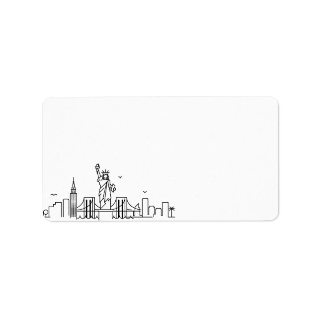 New York Stylized Skyline | Blank Label (Front)
